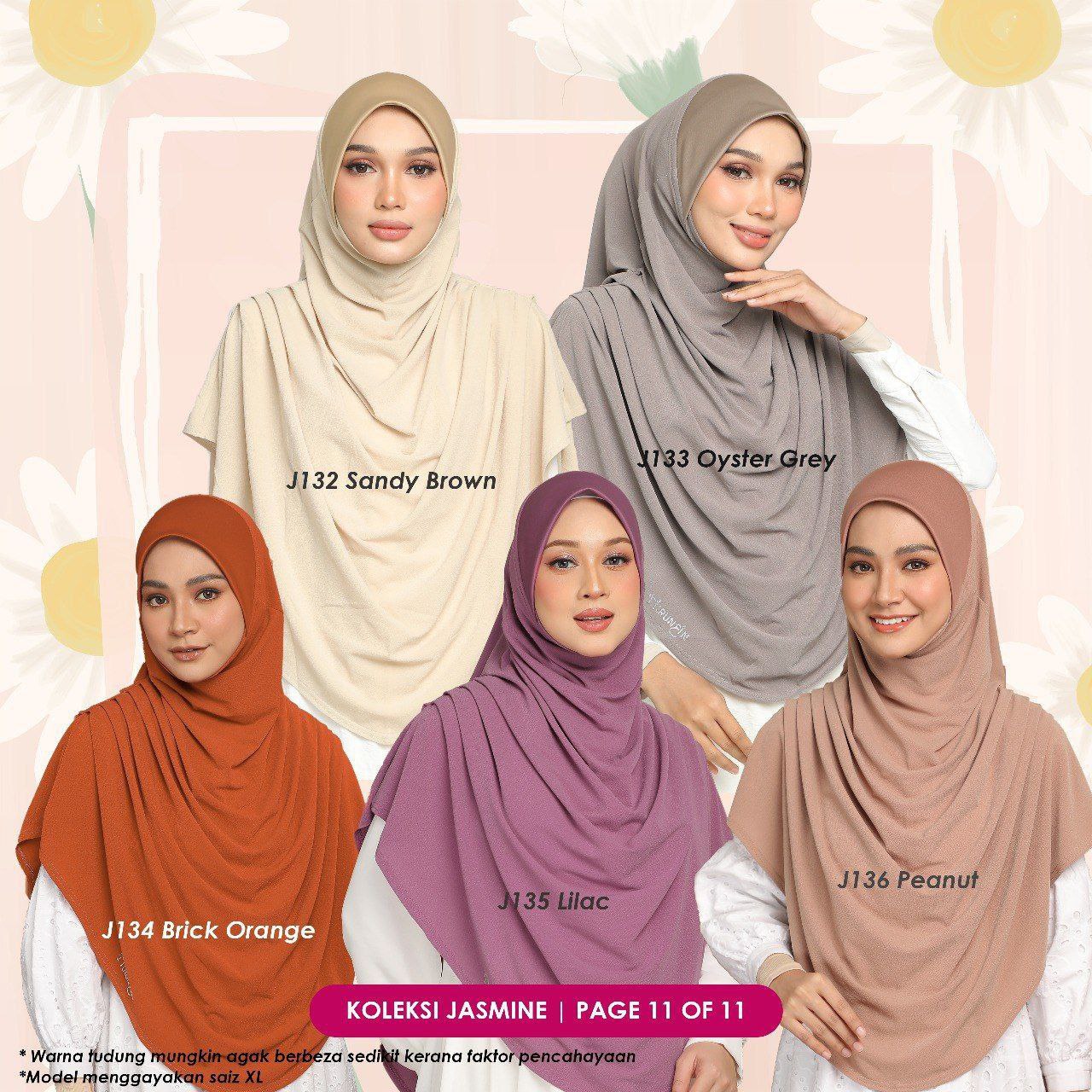 [PO] Tudung Labuh Jasmine Bahu Pleats (Adult)