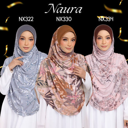 [PO] Tudung Labuh Naura Bahu Pleats -  Hurunein