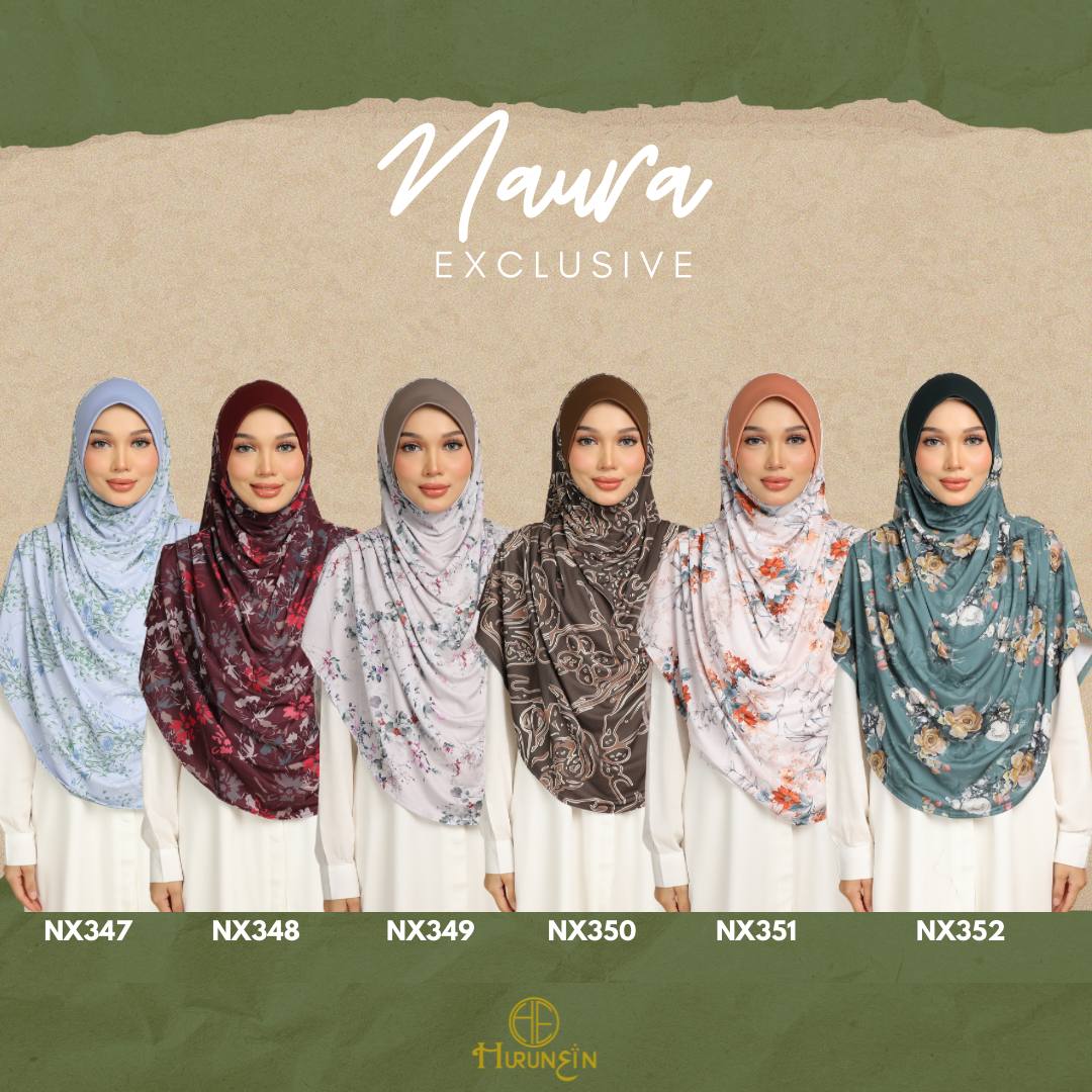 [PO] Tudung Labuh Naura Bahu Pleats -  Hurunein