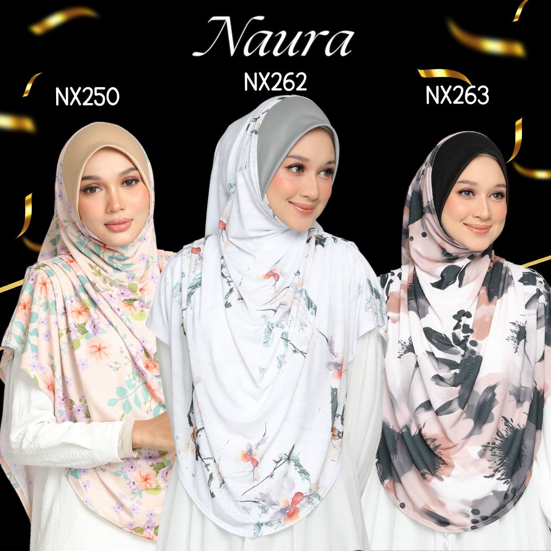 [PO] Tudung Labuh Naura Bahu Pleats -  Hurunein