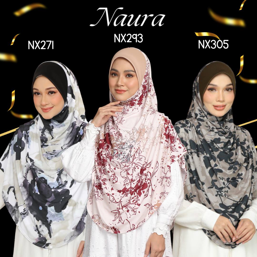 [PO] Tudung Labuh Naura Bahu Pleats -  Hurunein