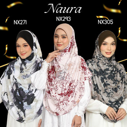 [PO] Tudung Labuh Naura Bahu Pleats -  Hurunein