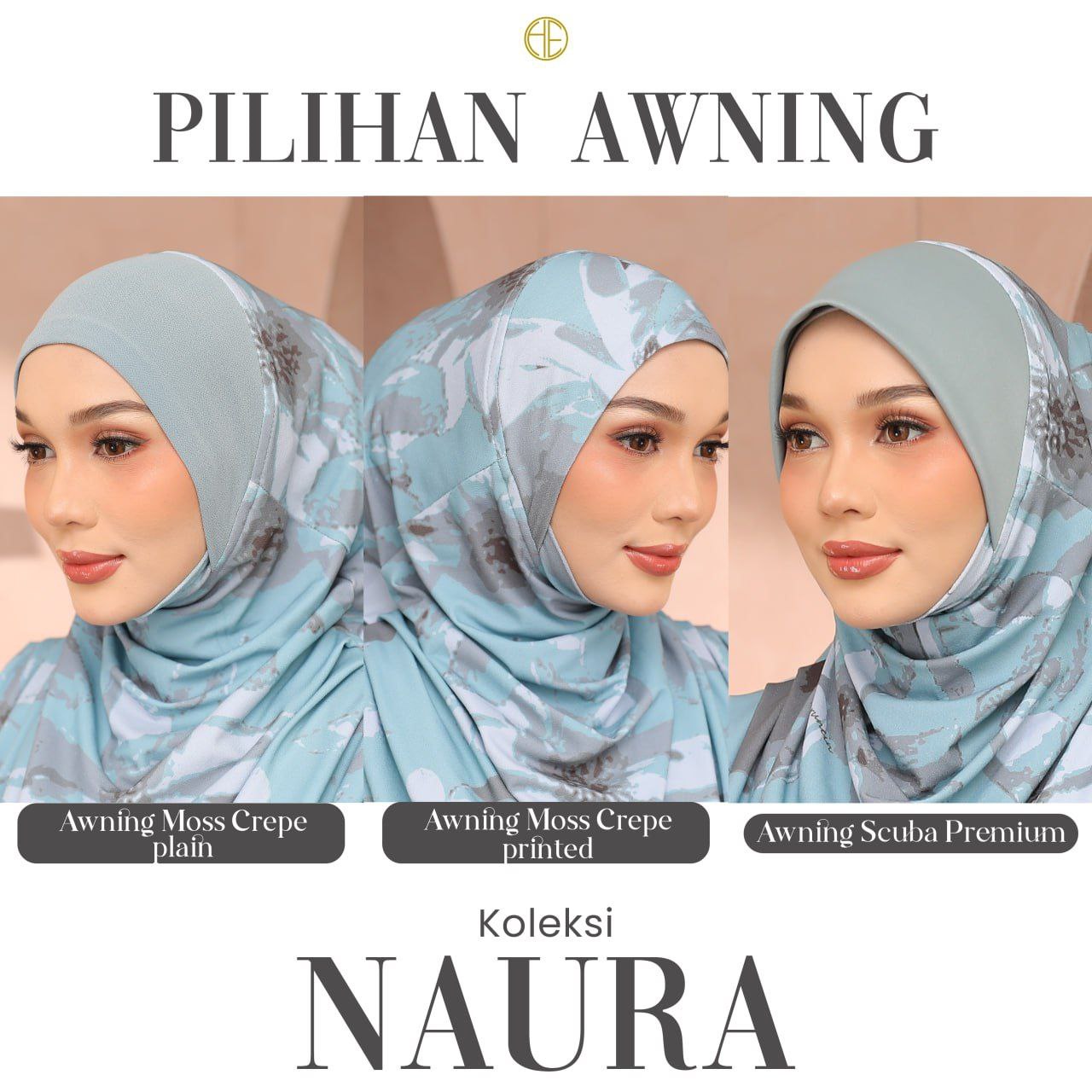 [PO] Tudung Labuh Naura Bahu Pleats -  Hurunein