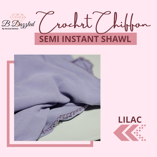 Crochet Chiffon Semi Instant Shawl