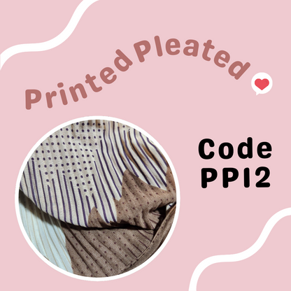 Printed Pleated Semi Instant Shawl