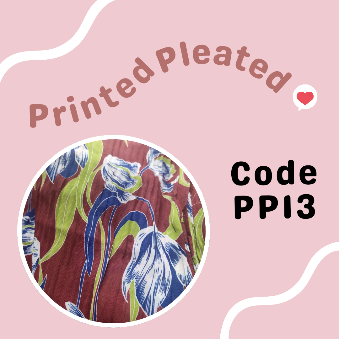 Printed Pleated Semi Instant Shawl