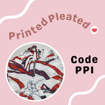 Printed Pleated Semi Instant Shawl