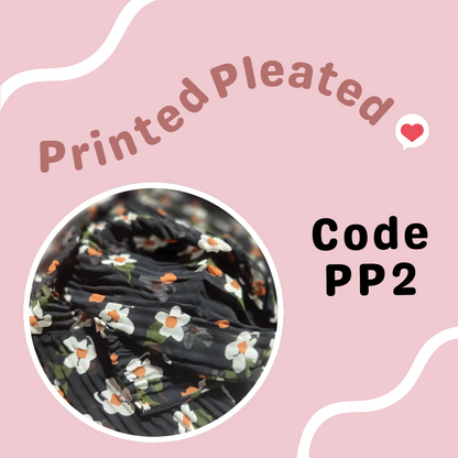 Printed Pleated Semi Instant Shawl