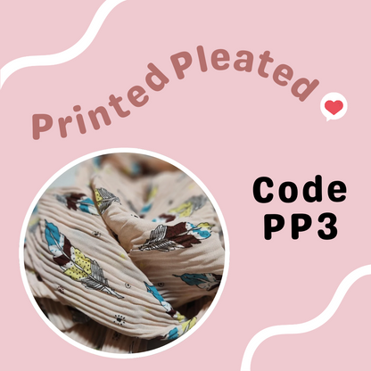 Printed Pleated Semi Instant Shawl