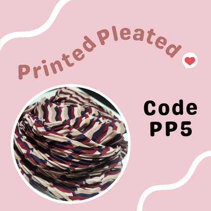 Printed Pleated Semi Instant Shawl