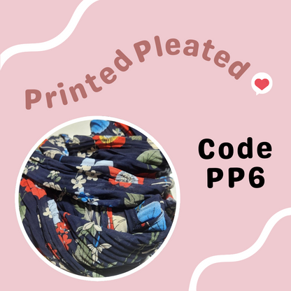 Printed Pleated Semi Instant Shawl