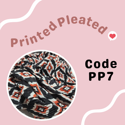 Printed Pleated Semi Instant Shawl