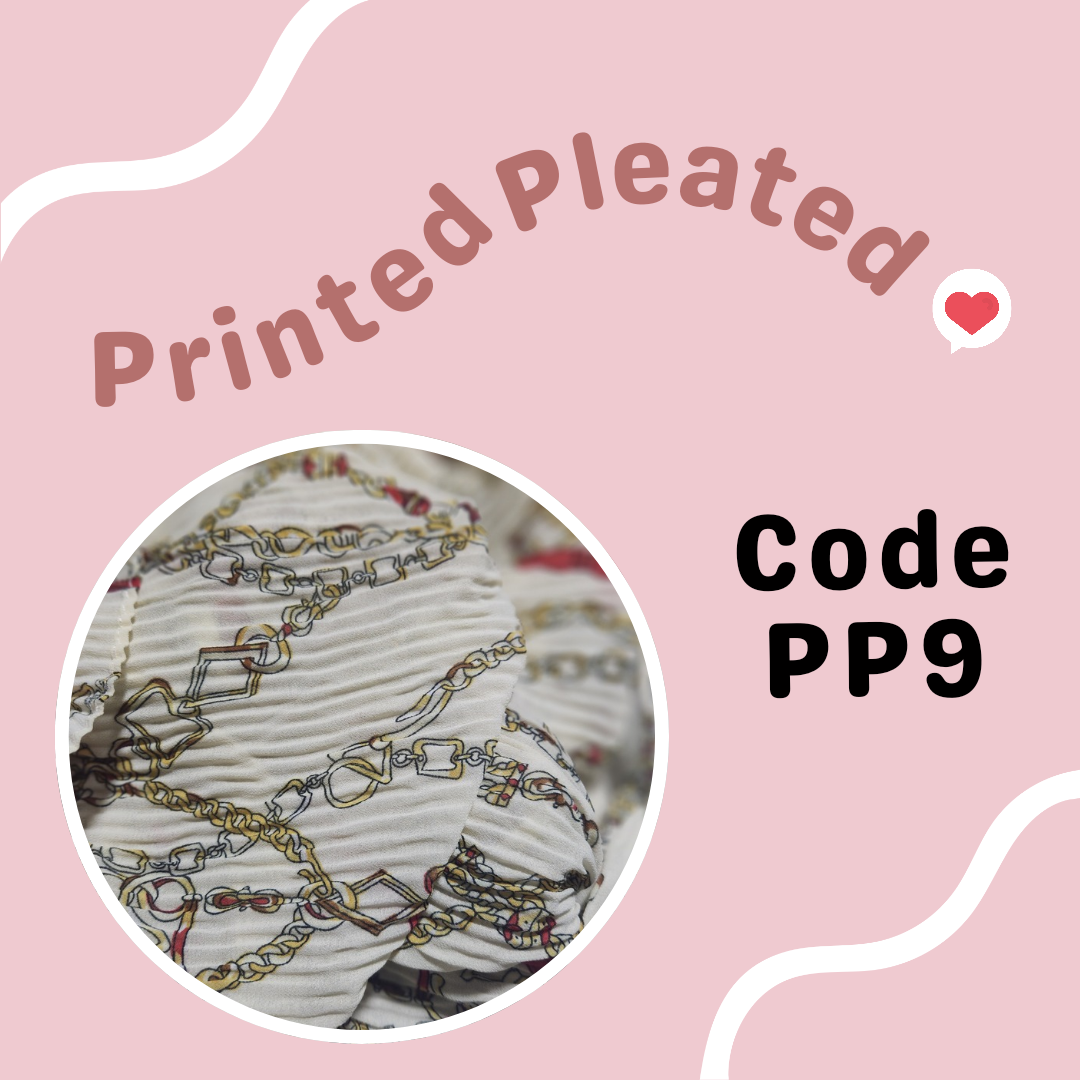 Printed Pleated Semi Instant Shawl