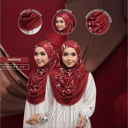 Tudung Sarung Azelea Jawi Series Laser Cut