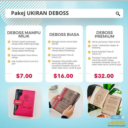 Ukiran Deboss Al-Quran