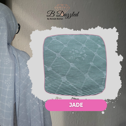 Garden Grid Pleats Semi Instant Shawl