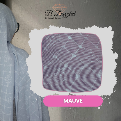 Garden Grid Pleats Semi Instant Shawl