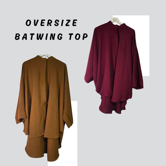 Oversized Batwing Hi Lo Top