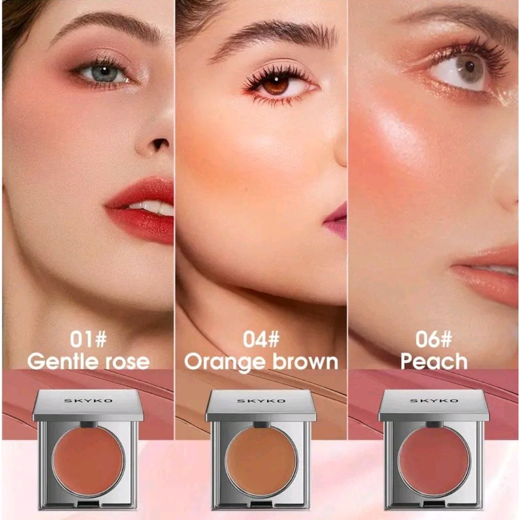 Skyko 3in1 Cream Blush (Comes with Free Gift : Lipstick Brush)