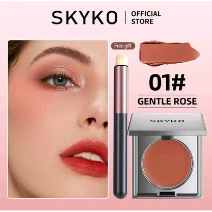 Skyko 3in1 Cream Blush (Comes with Free Gift : Lipstick Brush)