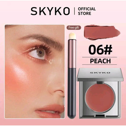 Skyko 3in1 Cream Blush (Comes with Free Gift : Lipstick Brush)