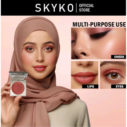 Skyko 3in1 Cream Blush (Comes with Free Gift : Lipstick Brush)