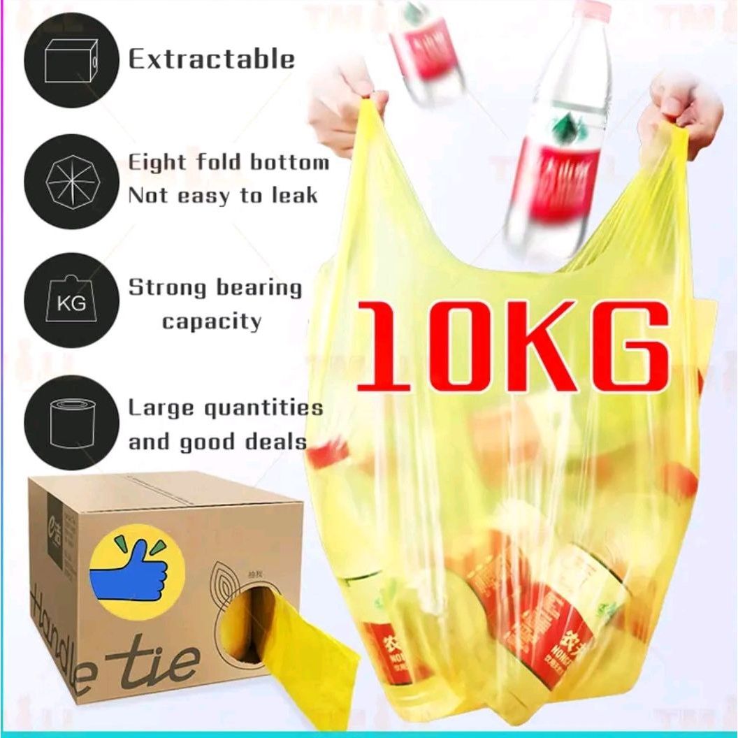 Disposable Garbage Bag with Handle Design