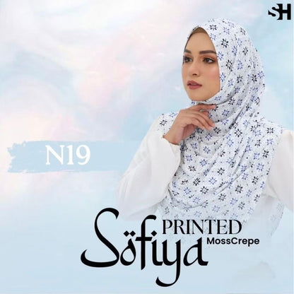 Sofiya Printed Mosscrepe Instant Sarung