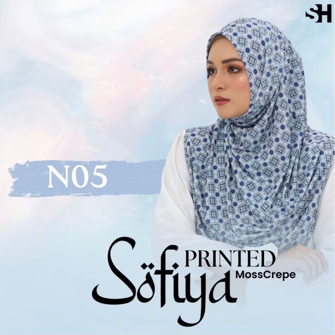 Sofiya Printed Mosscrepe Instant Sarung