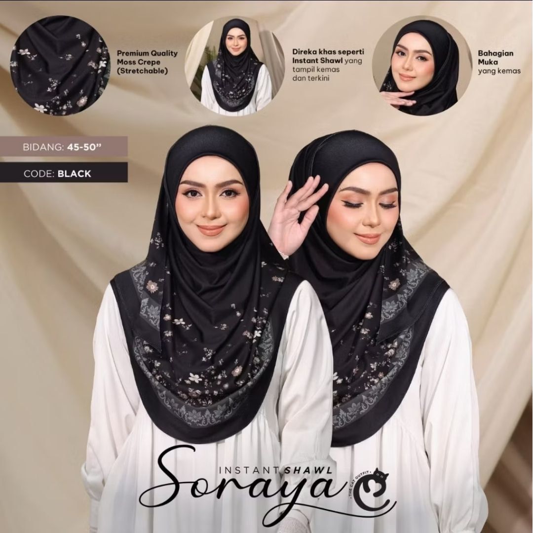 Soraya Instant Shawl with Flap