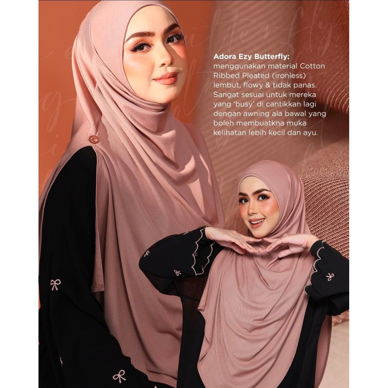 Tudung Sarung Adora EZY Butterfly by Zihaluv