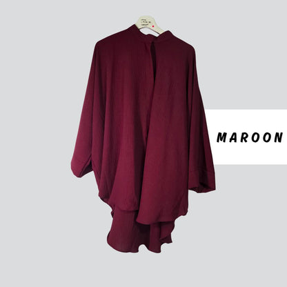 Oversized Batwing Hi Lo Top