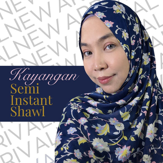 Kayangan Bubble Satin Semi Instant Shawl
