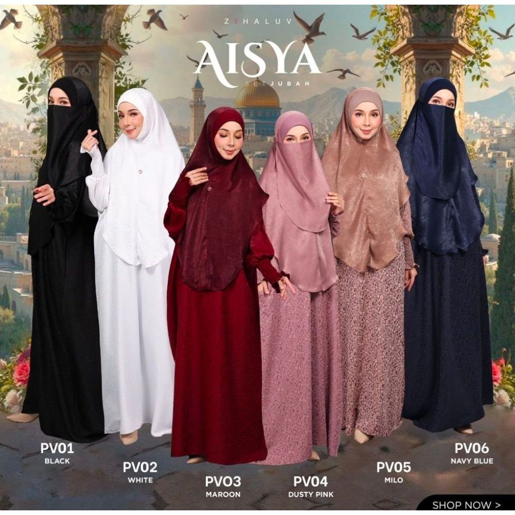 Aisya Set Jubah with Khimar and Niqab by Zihaluv