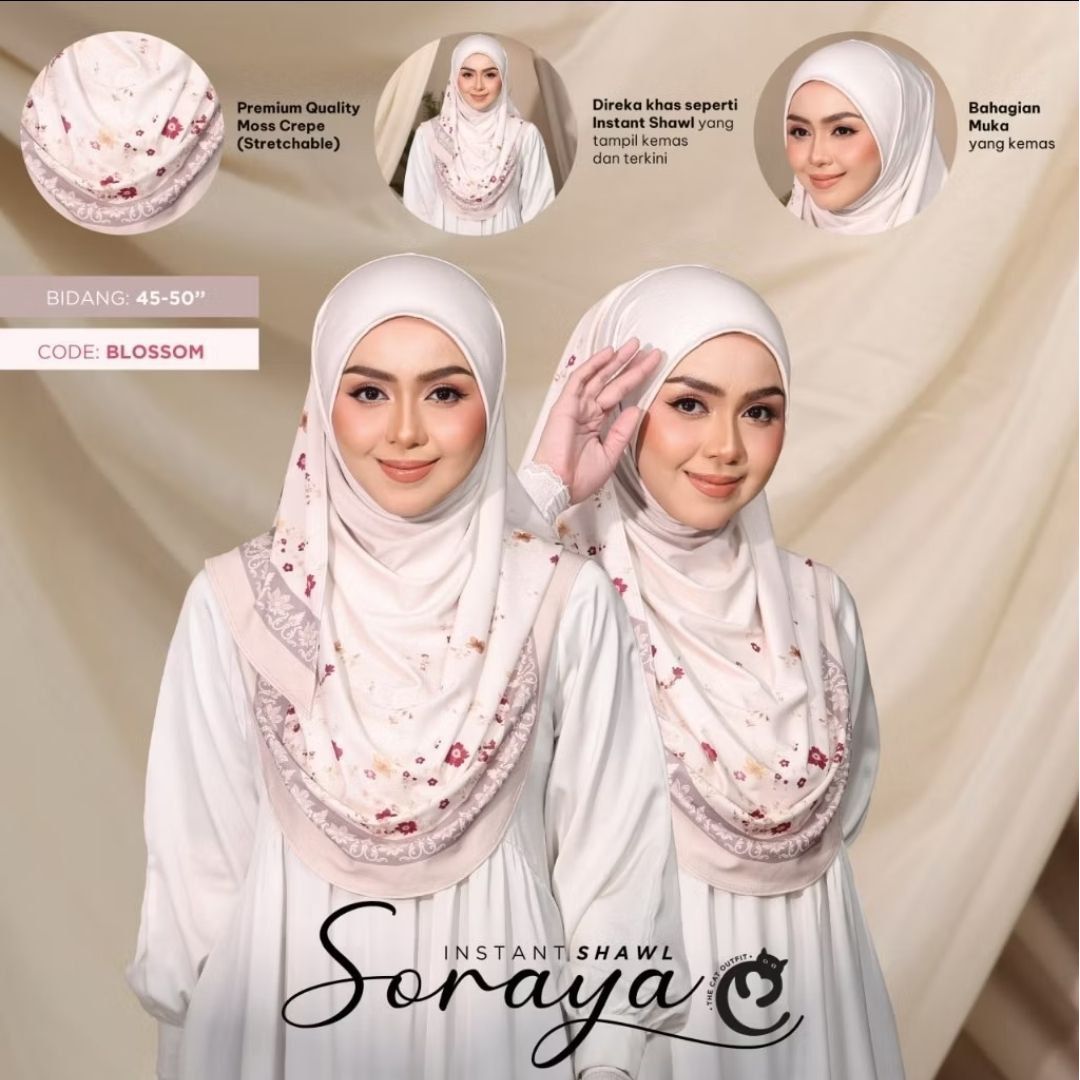 Soraya Instant Shawl with Flap
