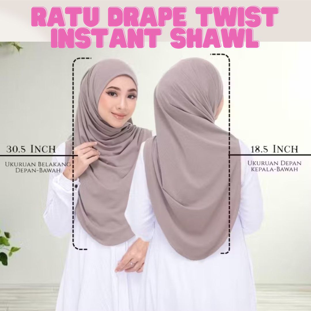 Ratu Drape Twist Instant Shawl