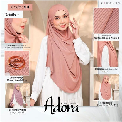Tudung Sarung Adora EZY Butterfly by Zihaluv