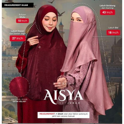 Aisya Set Jubah with Khimar and Niqab by Zihaluv