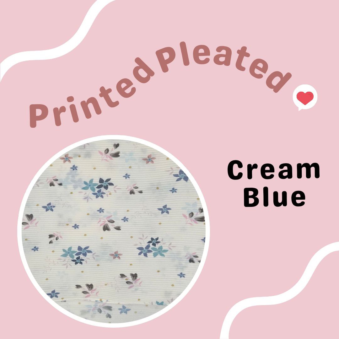 Printed Pleated Semi Instant Shawl