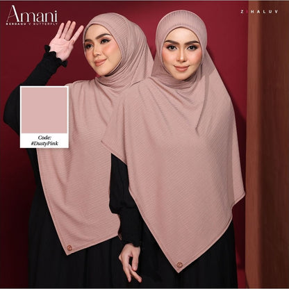 Tudung Sarung Twist Amani Berdagu V Butterfly by Zihaluv