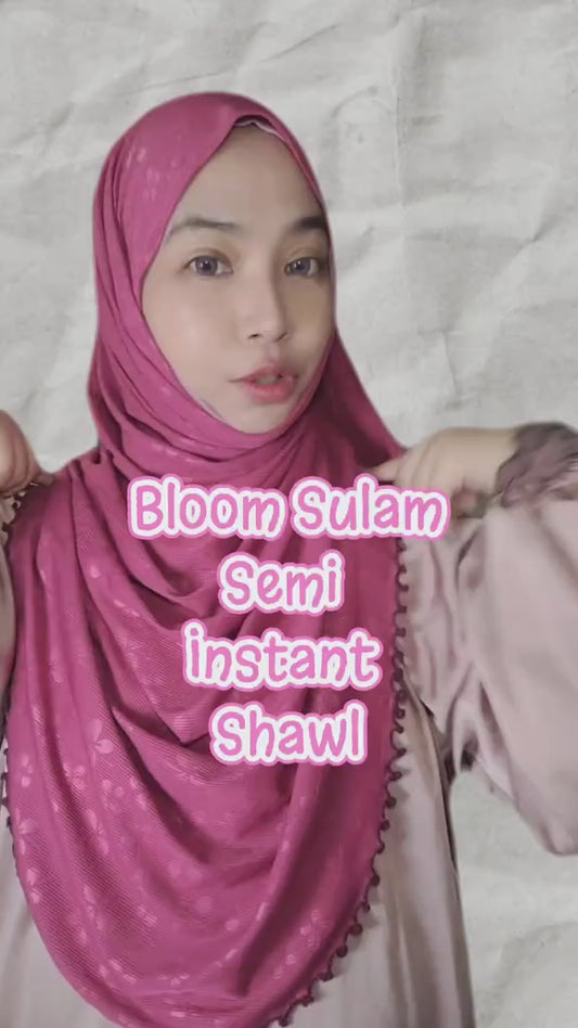 Bloom Sulam Semi Instant Shawl
