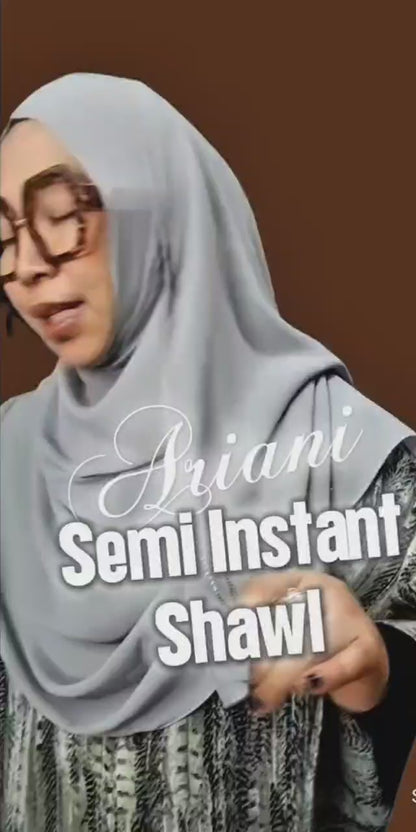 Ariani Plain Semi Instant Shawl - Diamond