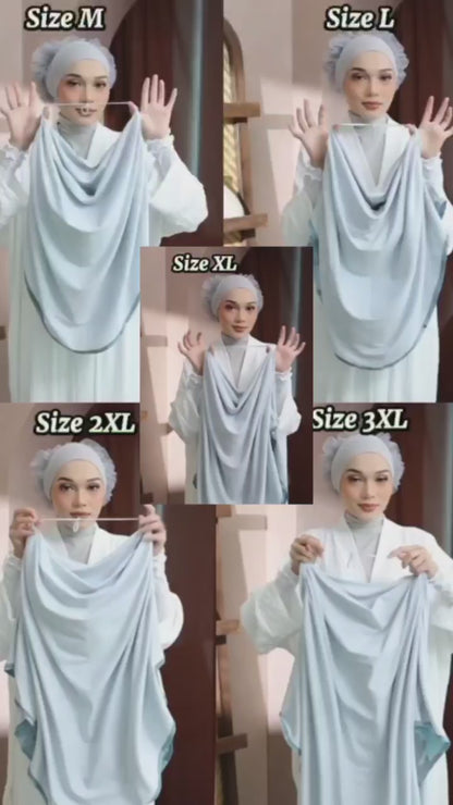 [PO] Tudung Labuh Naura Bahu Pleats -  Hurunein