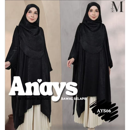 Anays Batwing Baggy Top with Bawal Selapis Set
