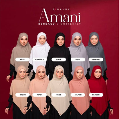 Tudung Sarung Twist Amani Berdagu V Butterfly by Zihaluv
