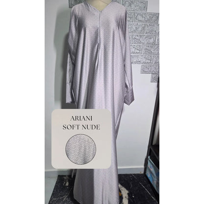 Satin Kaftan with 2 pockets and 2 small side slits