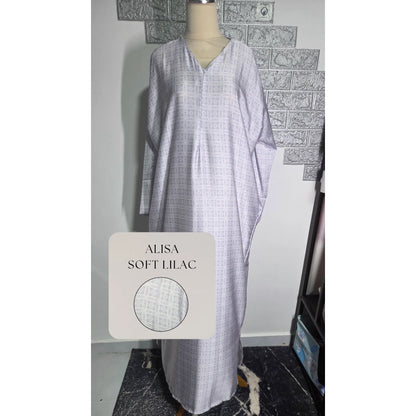 Satin Kaftan with 2 pockets and 2 small side slits